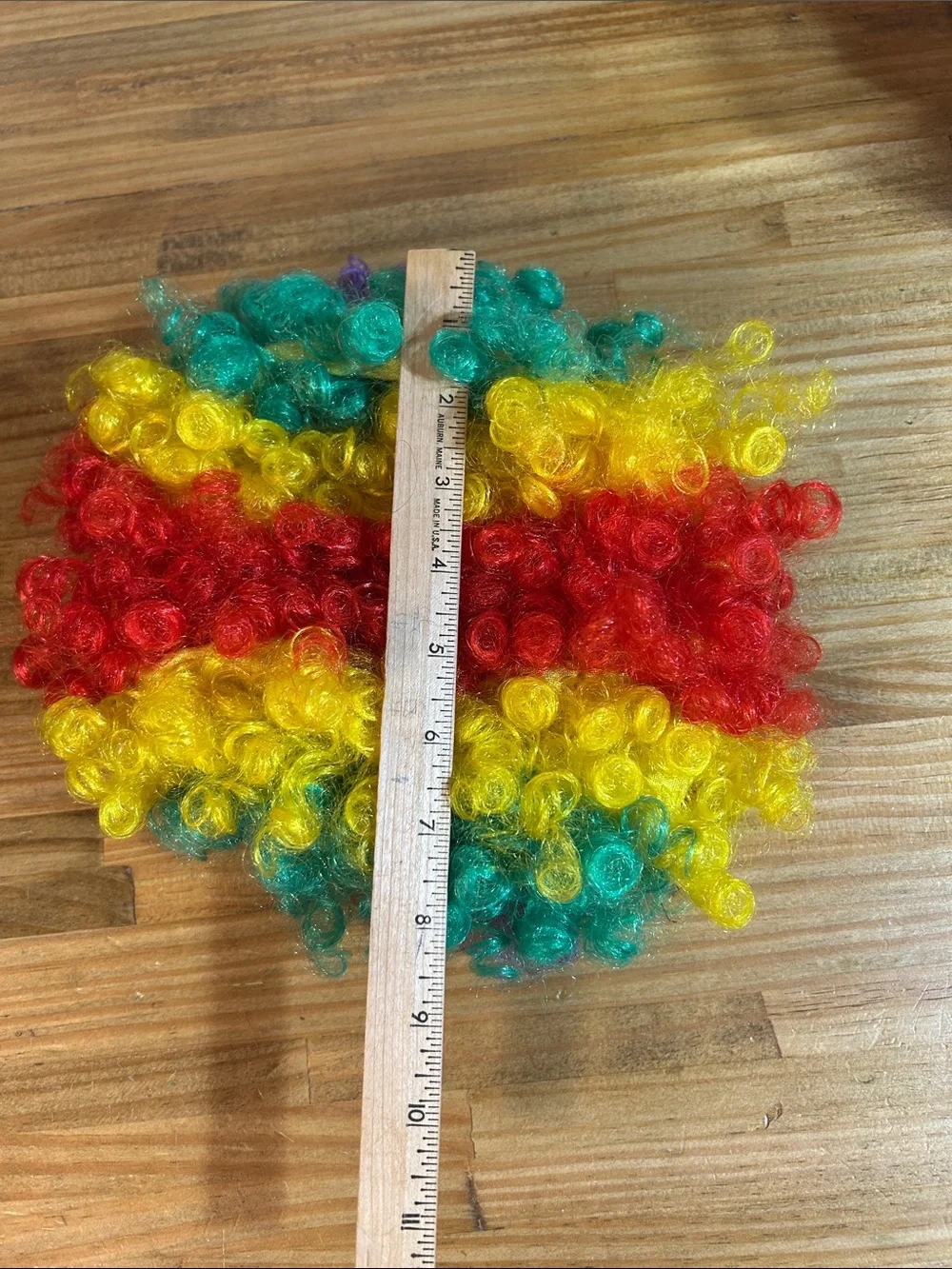 Multicolor Clown Curly Wig - Bright Rainbow Synthetic Hair Halloween